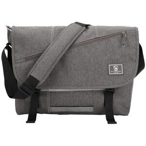 Messenger Bag-Canvas 15.6 Inch Laptop Satchel Computer Briefcase Mens Crossbody